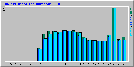 Hourly usage for November 2025