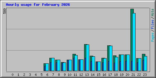 Hourly usage for February 2026